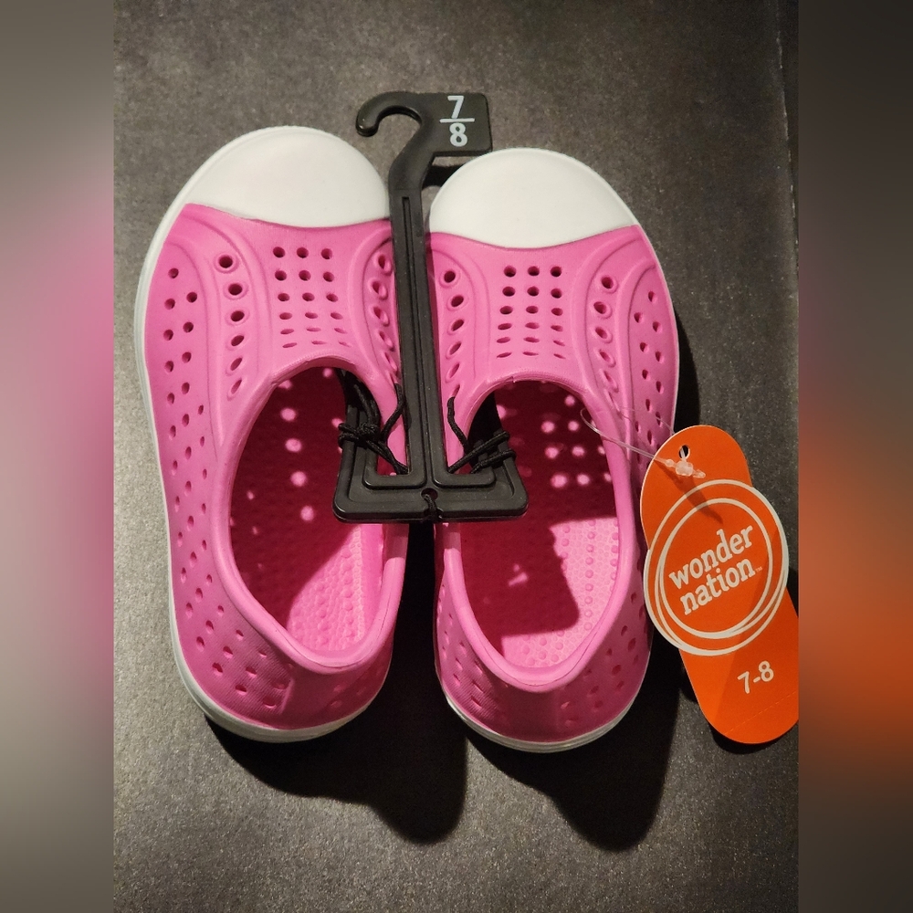 Wonder Nation Pink Water Shoes for Kids, Size 7/8,  BRAND NEW